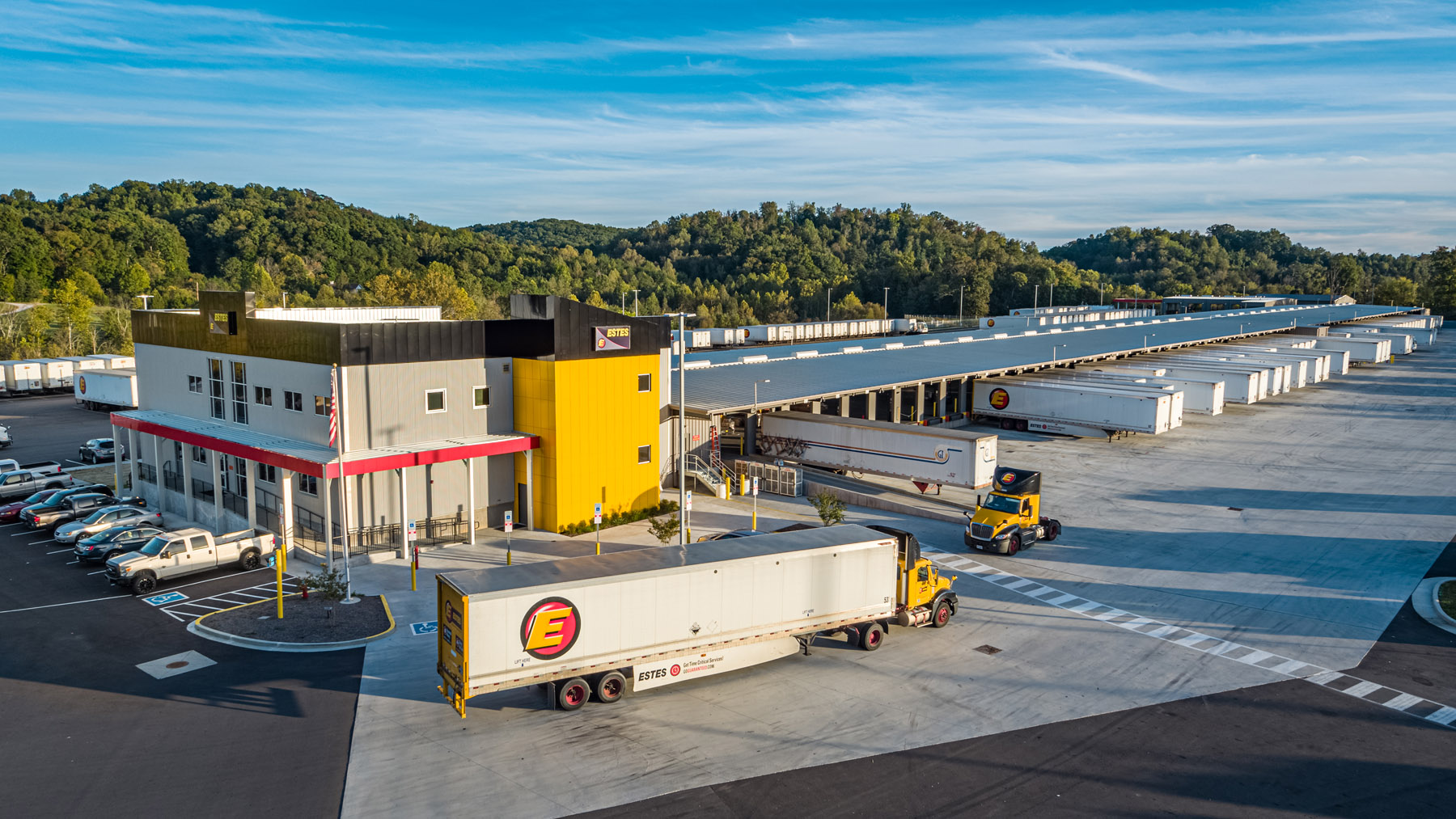 Estes, Knoxville TN, aerial view of dock area