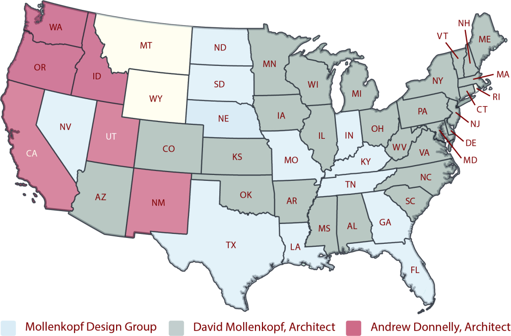 Coverage Area map for Mollenkopf Design Group