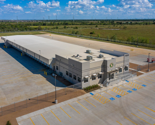 ODFL Katy TX, aerial view of the building